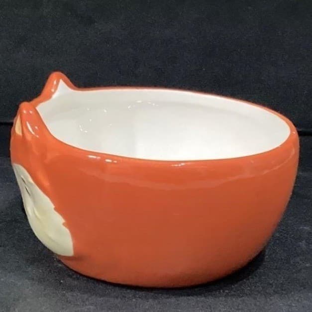 Fox Bowl Hand Painted 29oz Orange Dishwasher Microwave Safe - Thumbnail 11