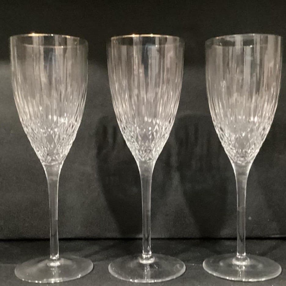 3 Rogaska Wine Glasses Vogue Goblet Crystal 8.5" Signed * - Thumbnail 10