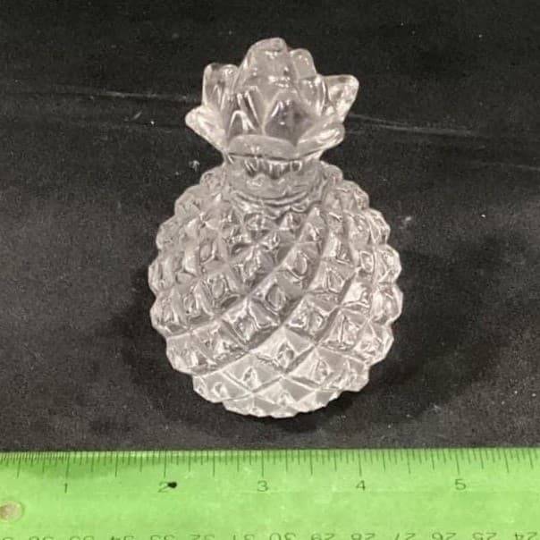 Vintage Clear Glass Pineapple Paperweight - Thumbnail 3