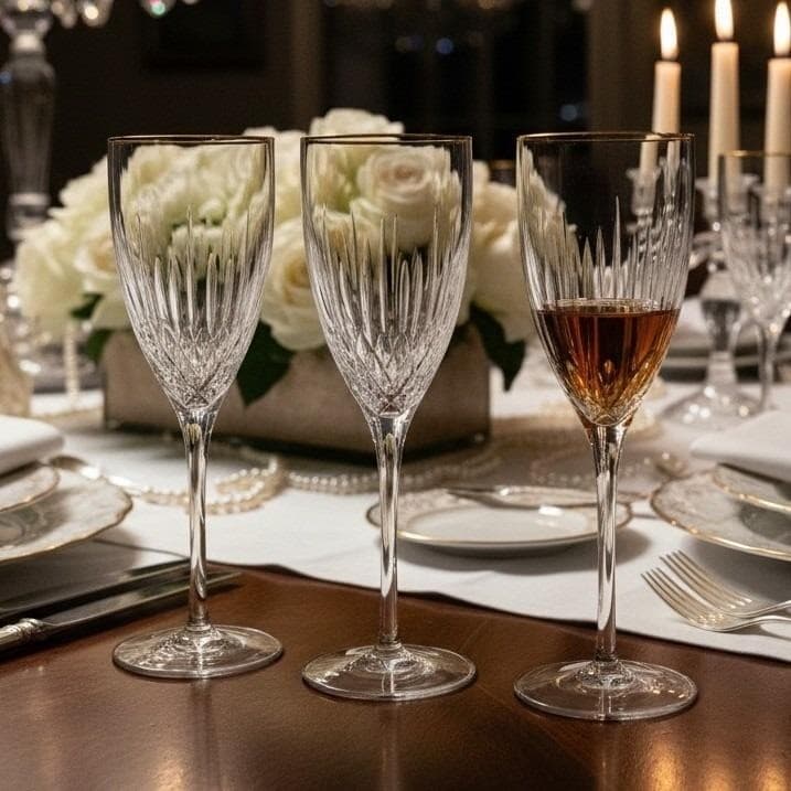 3 Rogaska Wine Glasses Vogue Goblet Crystal 8.5" Signed *