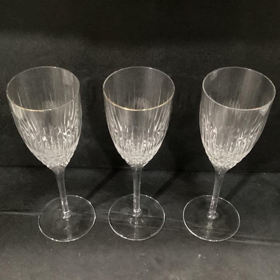 3 Rogaska Wine Glasses Vogue Goblet Crystal 8.5" Signed * - Thumbnail 7