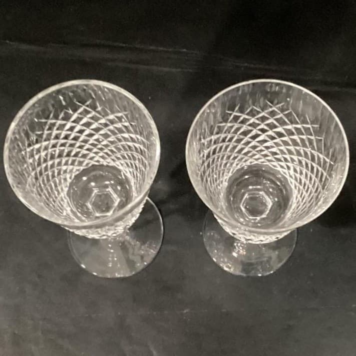 Waterford Crystal Alana Large Wine Water Glasses Ireland Set of 2 * - Thumbnail 7