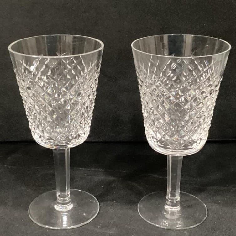Waterford Crystal Alana Large Wine Water Glasses Ireland Set of 2 * - Thumbnail 11