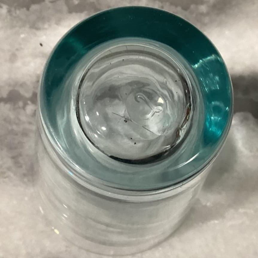 MCM Set of 2 Libbey Saturn Optic Ripple Aqua Tumbler Glasses - Thumbnail 4