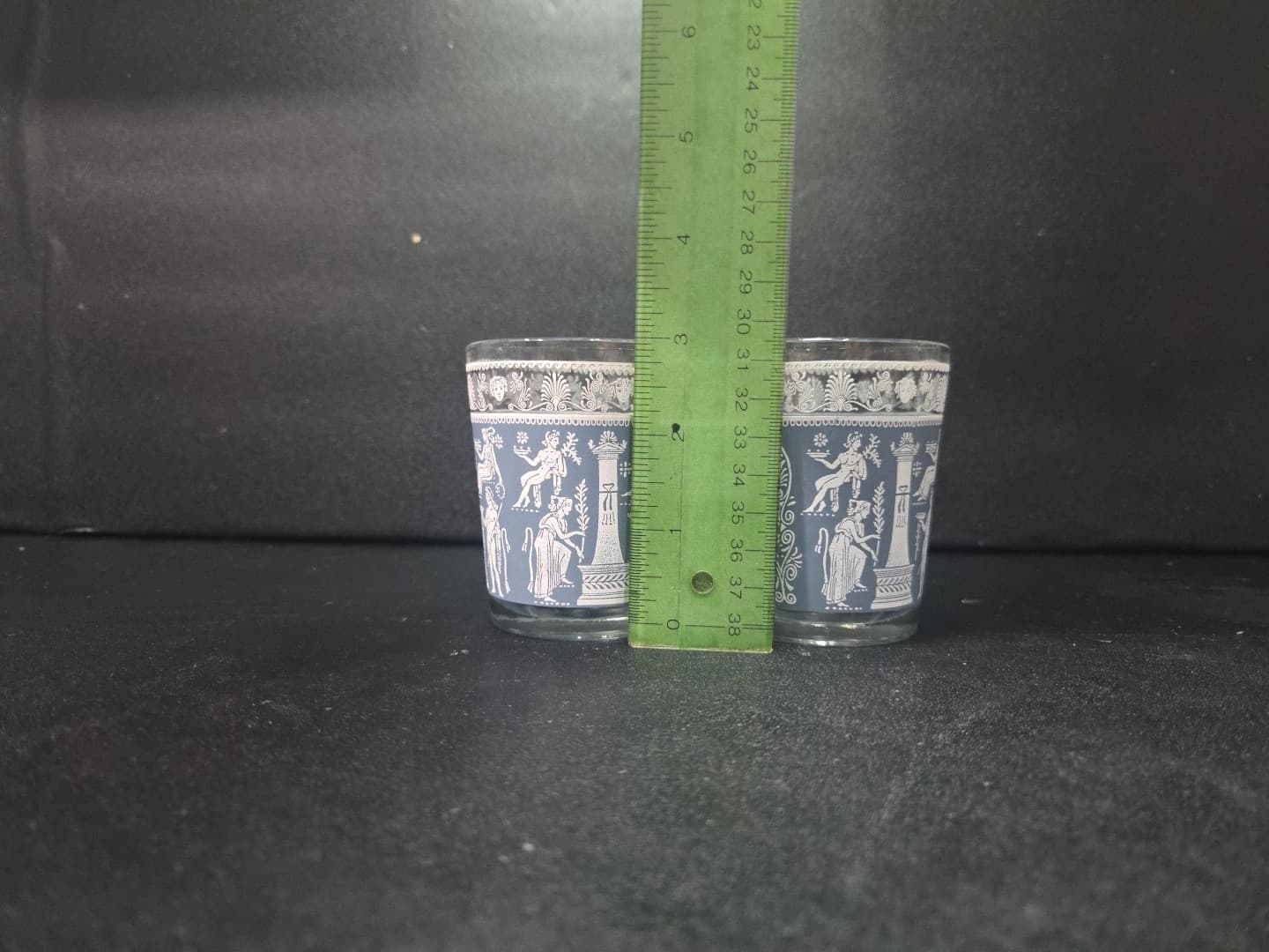 Jeanette Glass Corinthian Blue Tumblers, Vintage 6 Oz Wedgewood Glasses Set of 2 - Thumbnail 8