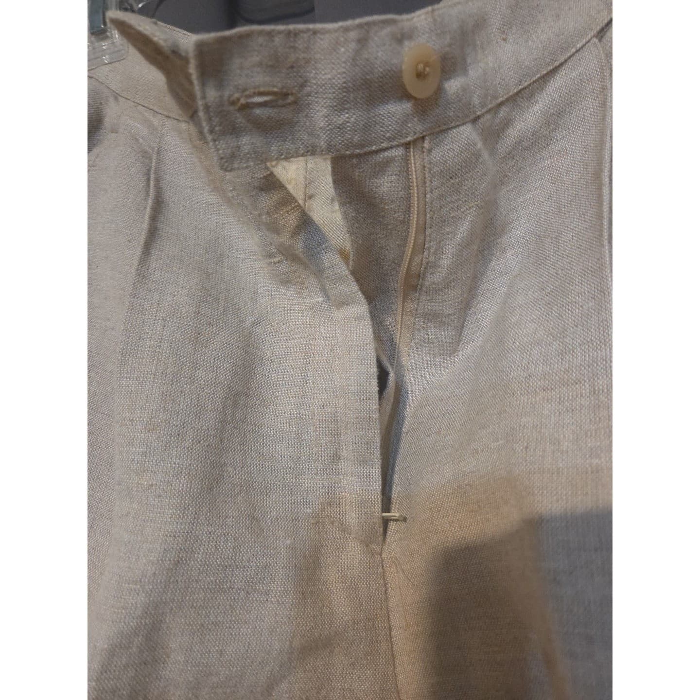 Collectible Gold Sergio Sari Arzani Beige Pleated Trousers, Women's Size 8 - Thumbnail 6