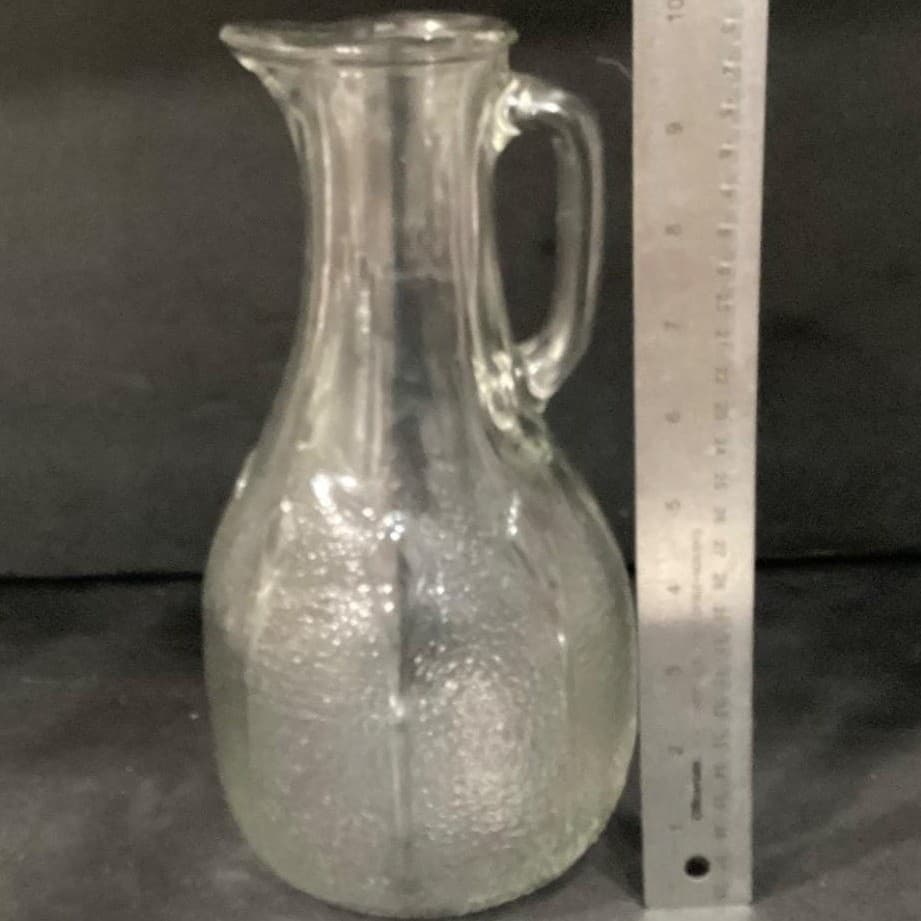 Macbeth & Evans Art Deco Era Pitcher Diamond And Dart Decanter Jug Vintage - Thumbnail 2