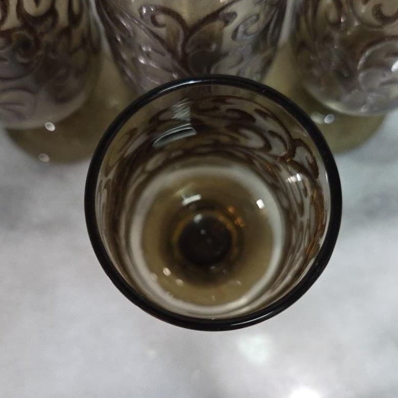Libbey Prado Tawny Brown Juice Glasses, Set of 4, Vintage Footed Stemware - Thumbnail 7