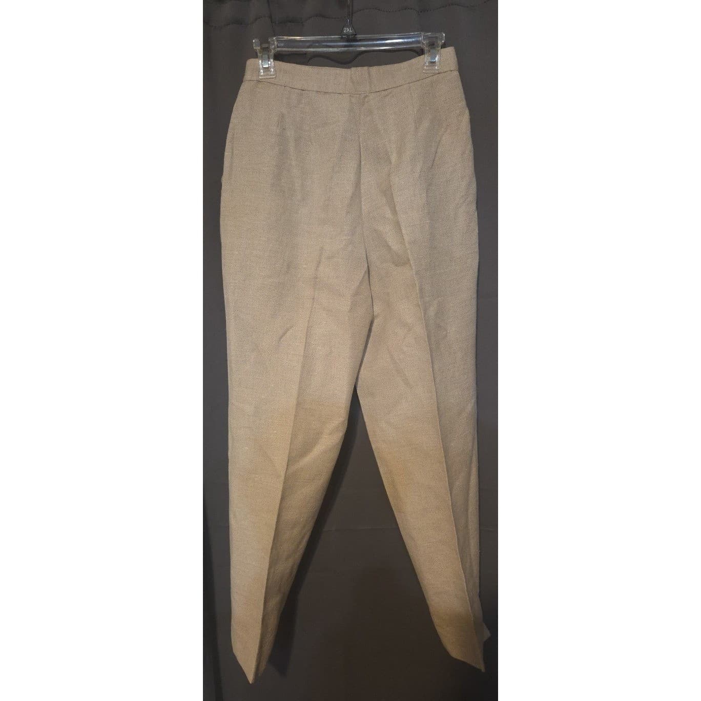 Collectible Gold Sergio Sari Arzani Beige Pleated Trousers, Women's Size 8 - Thumbnail 4