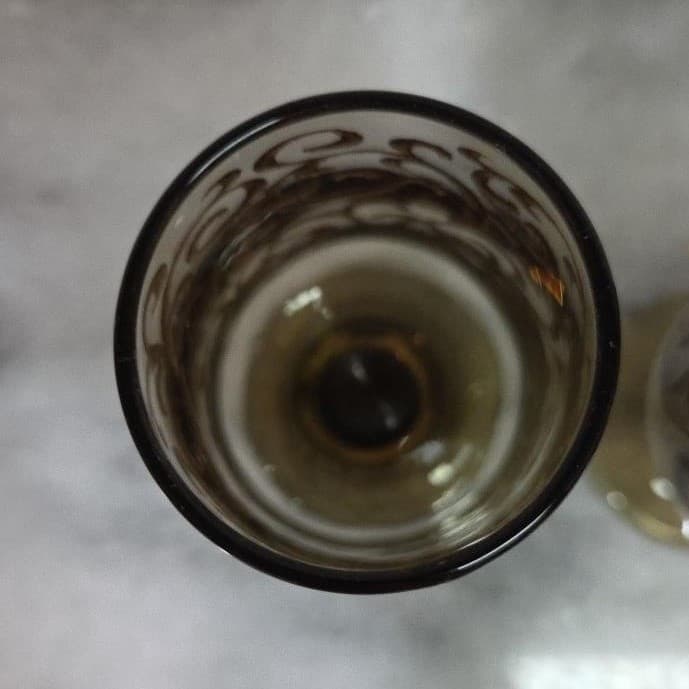 Libbey Prado Tawny Brown Juice Glasses, Set of 2, Vintage Stemware, Drinkware - Thumbnail 7
