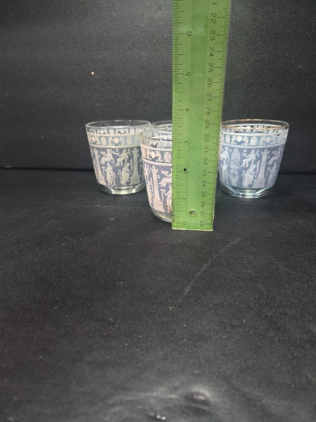 Jeanette Glass Corinthian Tumblers, Vtg Wedgewood Glasses, Set of 4 Flat Glasses - Thumbnail 8