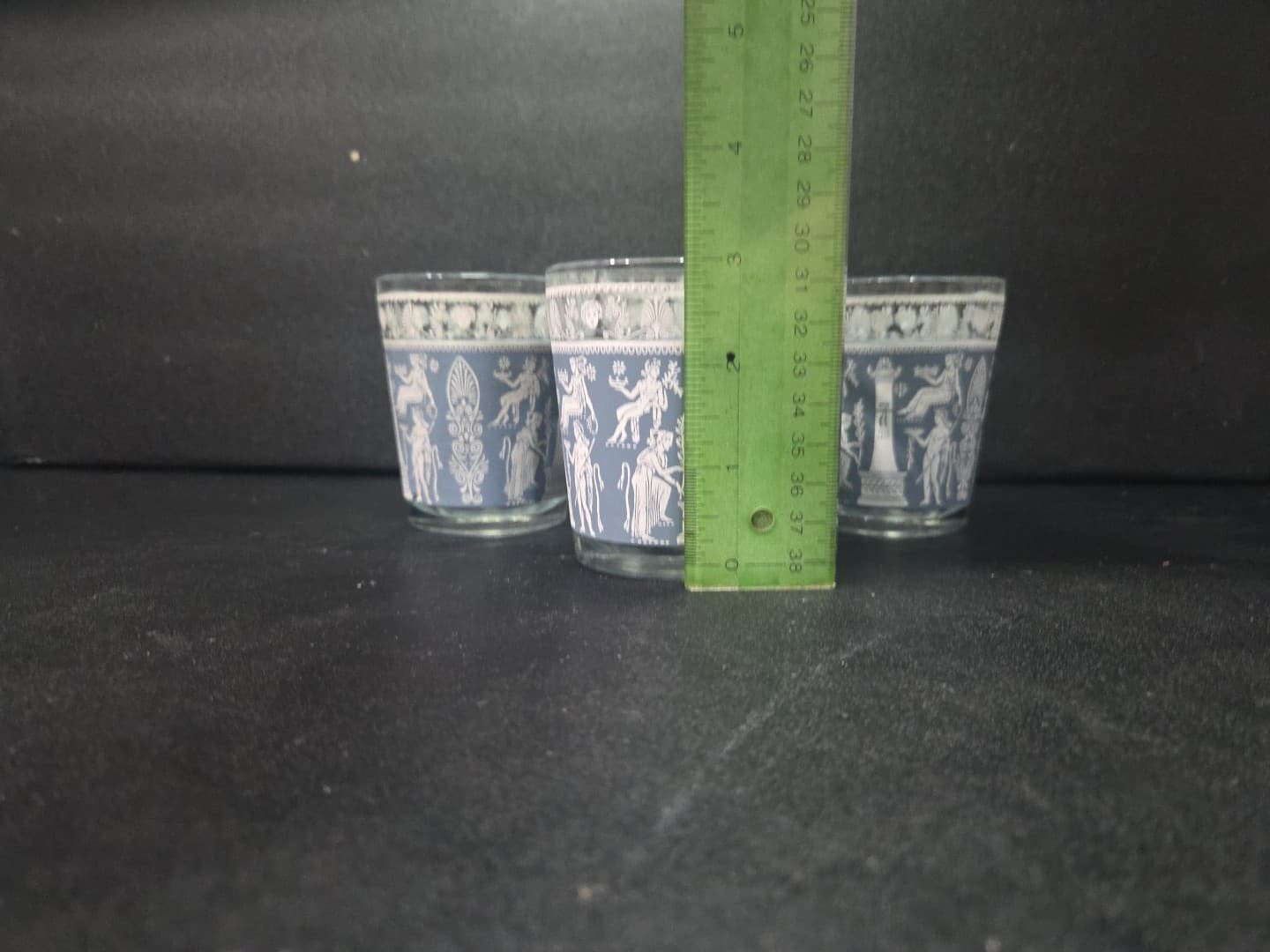 Jeanette Glass Corinthian Blue Tumblers, Vintage 6 Oz Wedgewood Glasses Set of 4 - Thumbnail 8