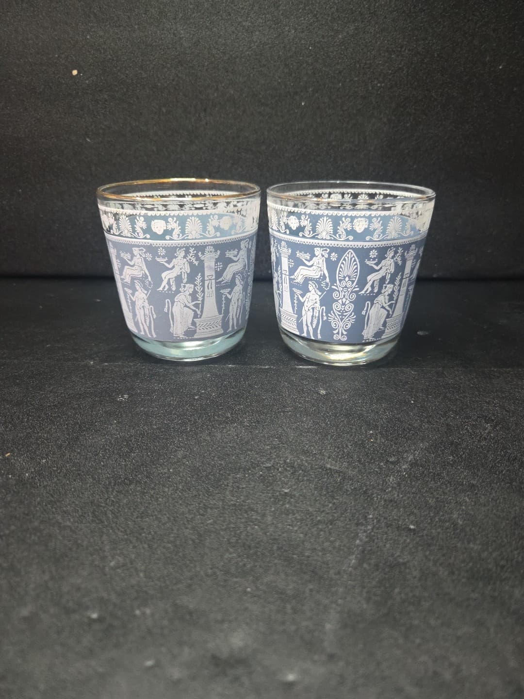 Jeanette Glass Corinthian Tumblers, Set of 2 Wedgewood Glass, 8 oz Flat Glasses - Thumbnail 4