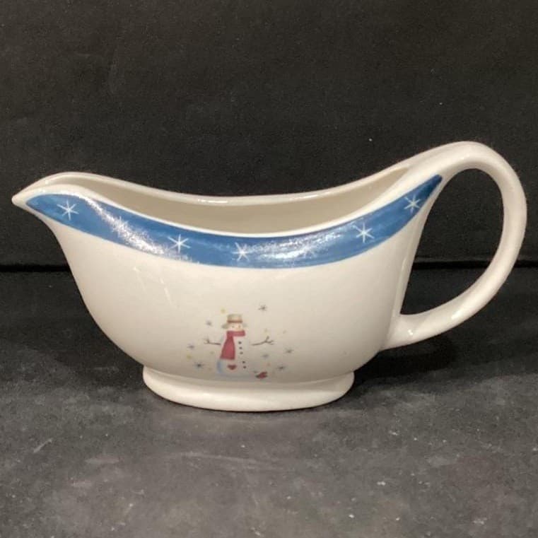Holiday Home Snowman Stoneware Gravy Boat - Thumbnail 7