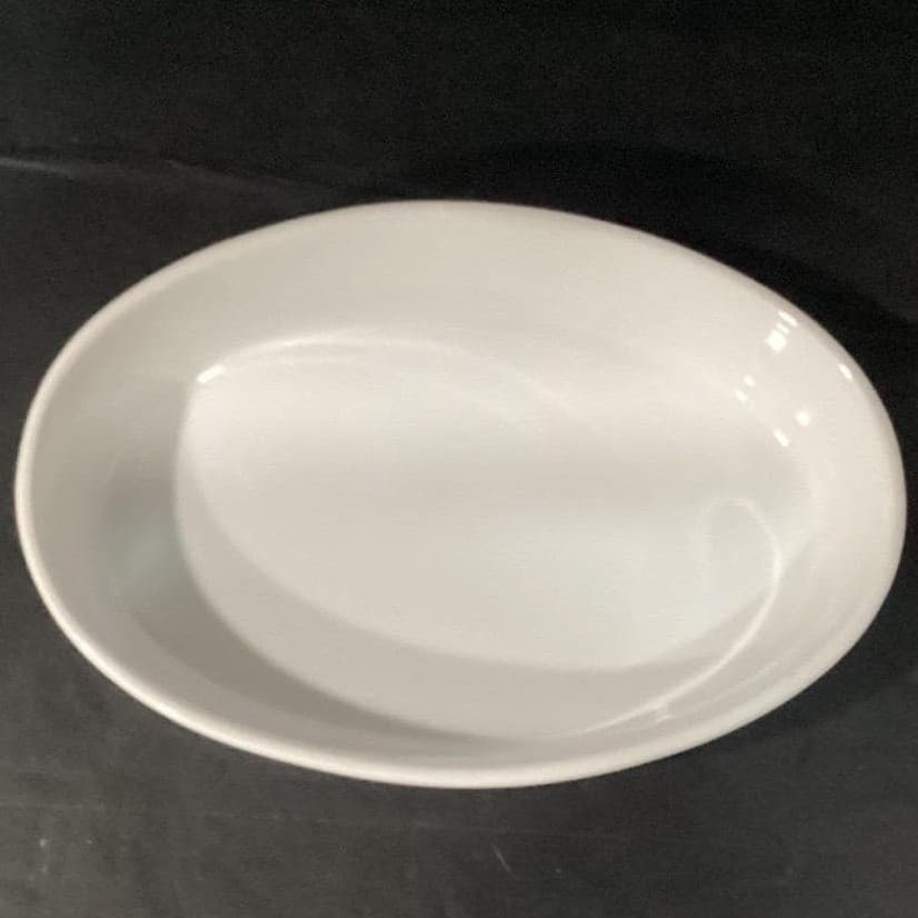 Glossy White Oval Stoneware Baker 13 X 9" Oven Safe Tray Baking Dish - Thumbnail 6