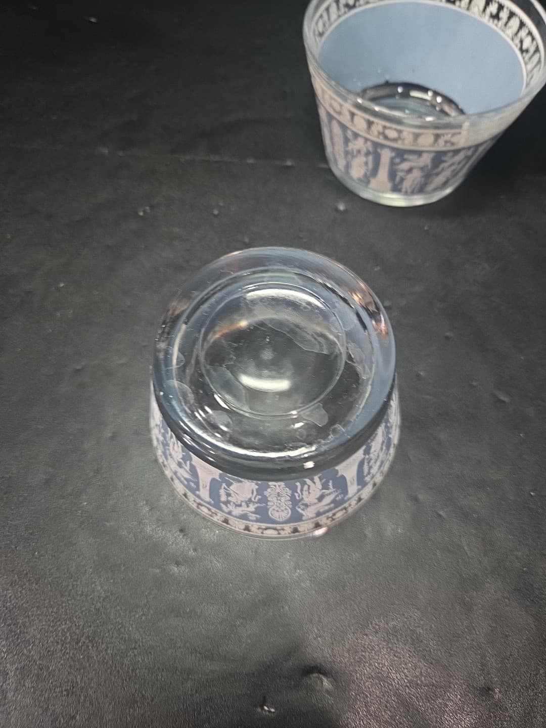 Jeanette Glass Corinthian Blue Tumblers, Set of 2 MCM Drinkware, Vtg Glassware - Thumbnail 7