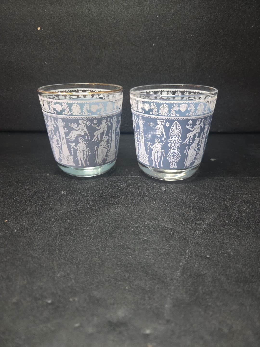 Jeanette Glass Corinthian Tumblers, Set of 2 Wedgewood Glass, 8 oz Flat Glasses - Thumbnail 2