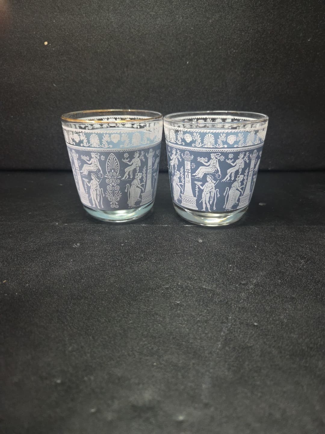 Jeanette Glass Corinthian Tumblers, Set of 2 Wedgewood Glass, 8 oz Flat Glasses - Thumbnail 3
