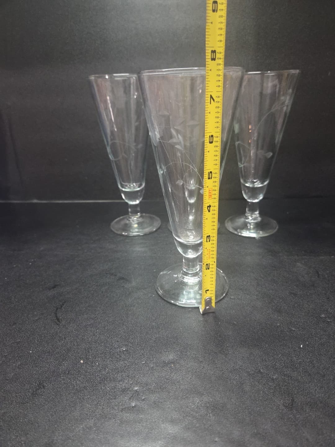 Princess House Heritage Pilsner Glasses, Set of Four, 7.5" Footed Beer Glass - Thumbnail 8