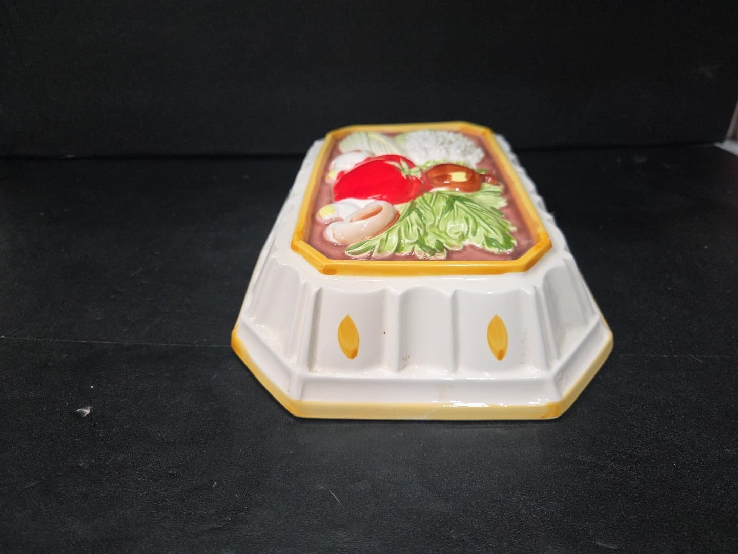 Gailstyn-Sutton Towle Co Ceramic Veggie Decor Mold Hand Paint Vintage - Thumbnail 4