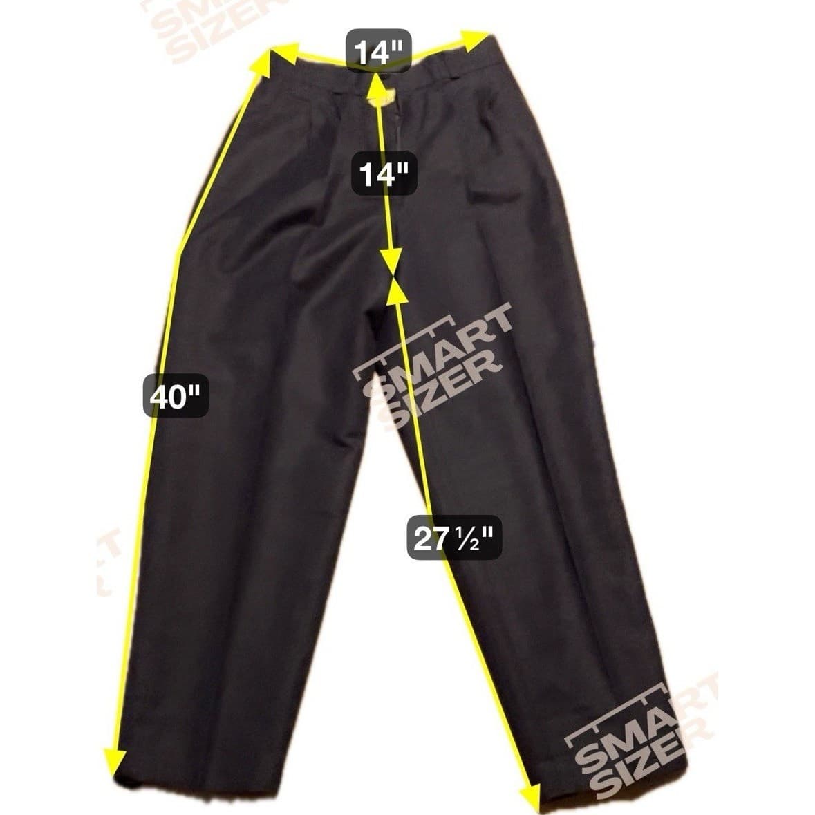 Bill Blass Black Tailored Trousers High Waist, Women's Size 12, Bulgarian - Thumbnail 2