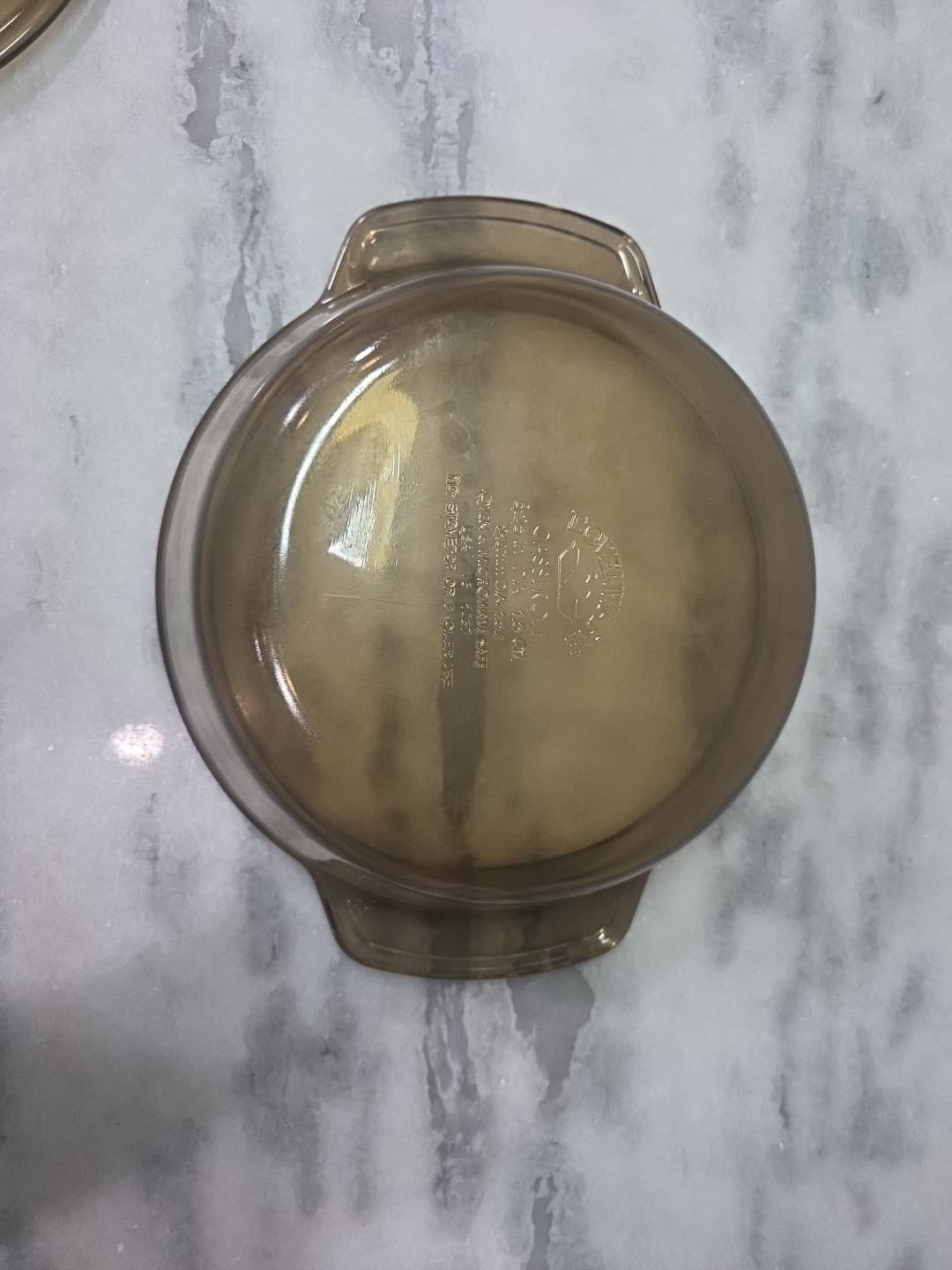 Lovenware Round Casserole Dish, 12 oz Vtg Smokey Glass Dish, 1.5 Qt with Lid - Thumbnail 7