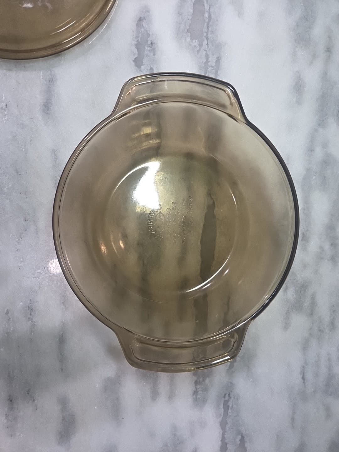 Lovenware Round Casserole Dish, 12 oz Vtg Smokey Glass Dish, 1.5 Qt with Lid - Thumbnail 6