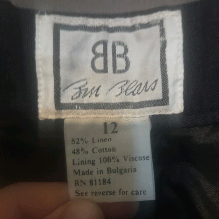 Bill Blass Black Tailored Trousers High Waist, Women's Size 12, Bulgarian - Thumbnail 5