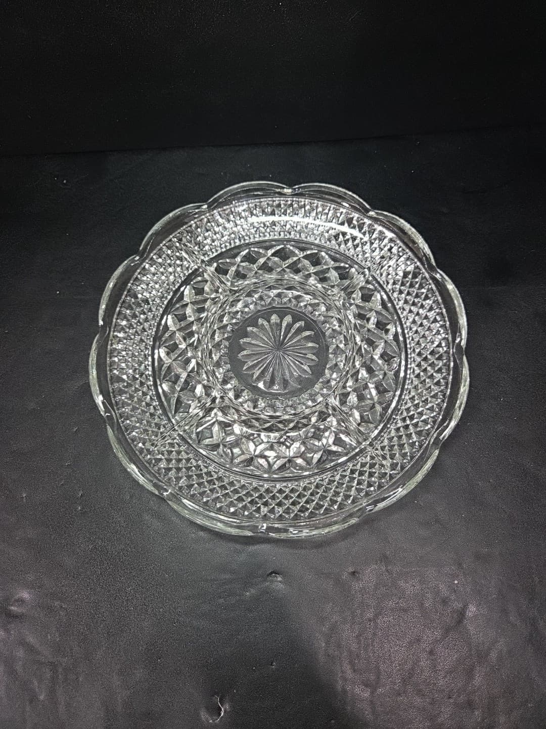 Anchor Hocking Wexford Glass Chip Dip, Veggie Divided Dish, 10.5" Glass Platter - Thumbnail 2