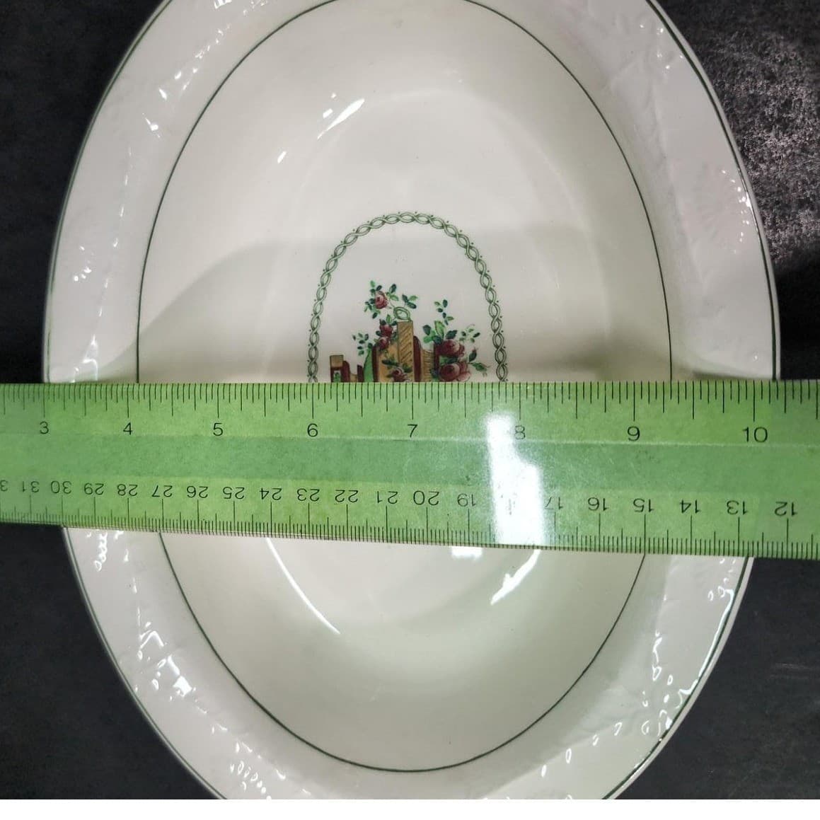 Spode Copeland Late Serving Bowl #657047, Vintage Floral Platter, English China - Thumbnail 7