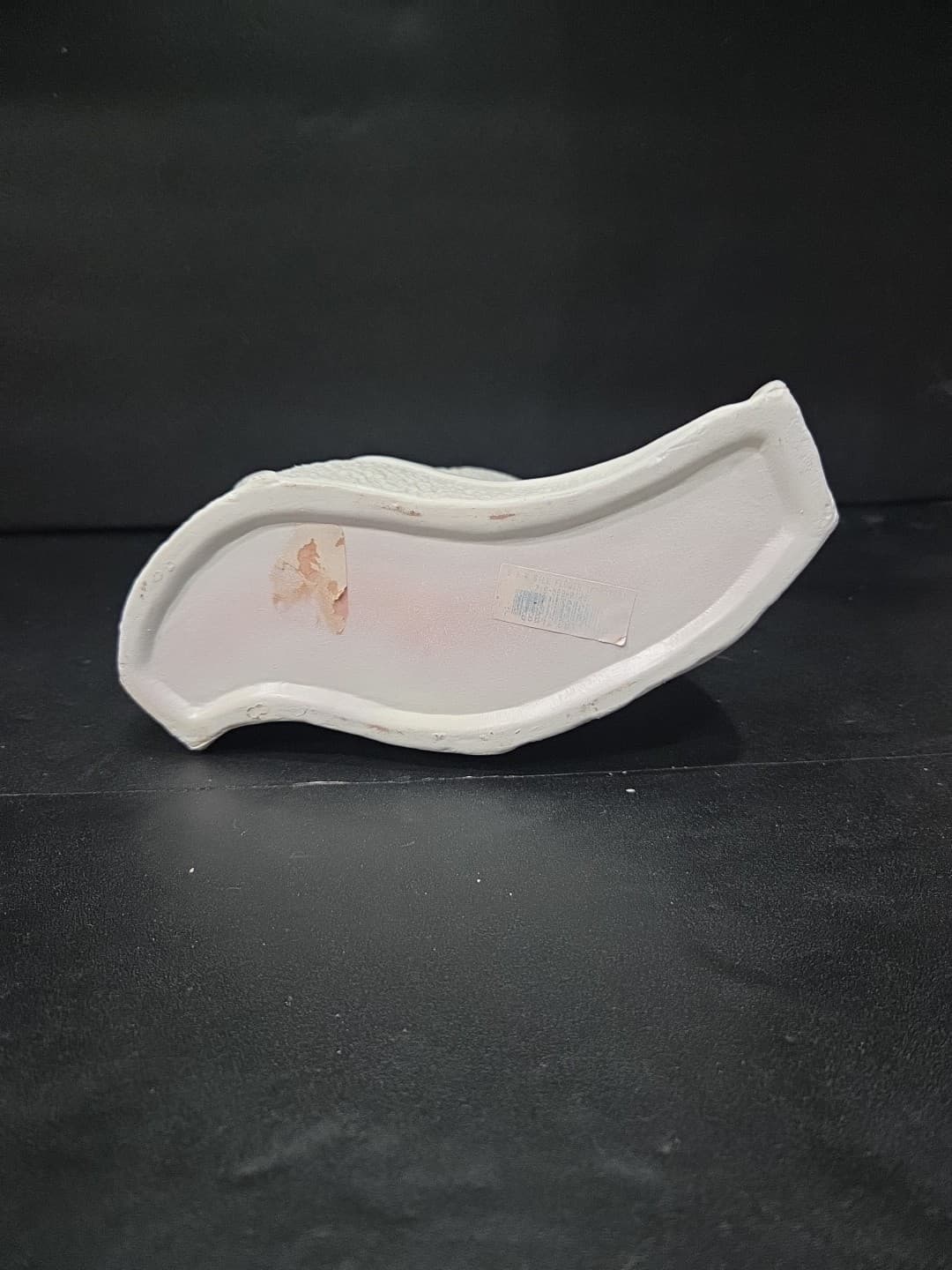 Organic White Vase Textured Wavy Triangle Unique Minimalism MCM - Thumbnail 6