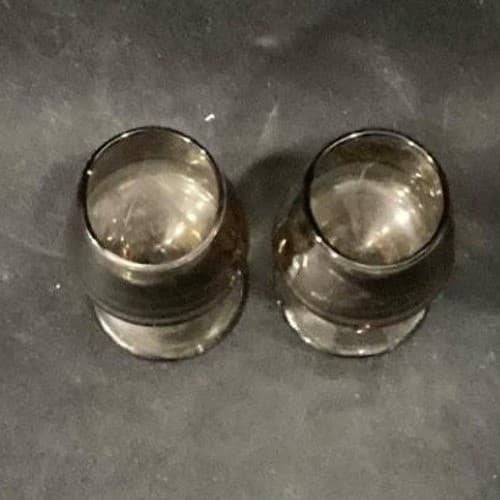 Libbey 1970s Drinking Glasses Smokey Tawny Brown Glass Cordial Liqueur Set Of 2 - Thumbnail 4
