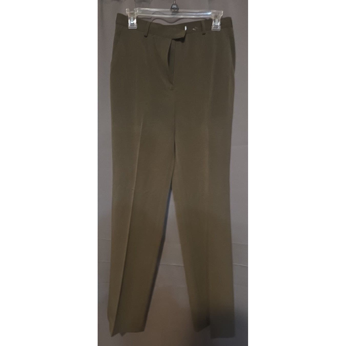 JM Studio John Meyer Olive Green Straight Leg Dress Pants, Women's 2XL Trousers - Thumbnail 3
