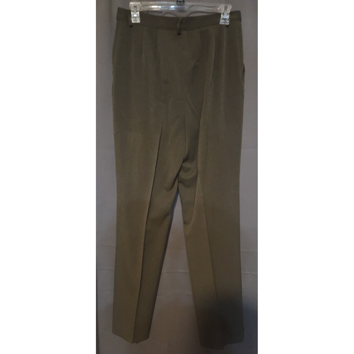 JM Studio John Meyer Olive Green Straight Leg Dress Pants, Women's 2XL Trousers - Thumbnail 4