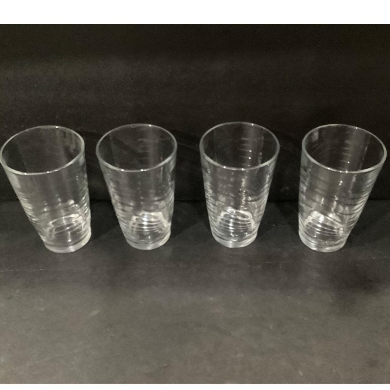 Libbey Orbita Wave Drinking Glasses, Set of 4,. Vintage Textured Tumblers - Thumbnail 3