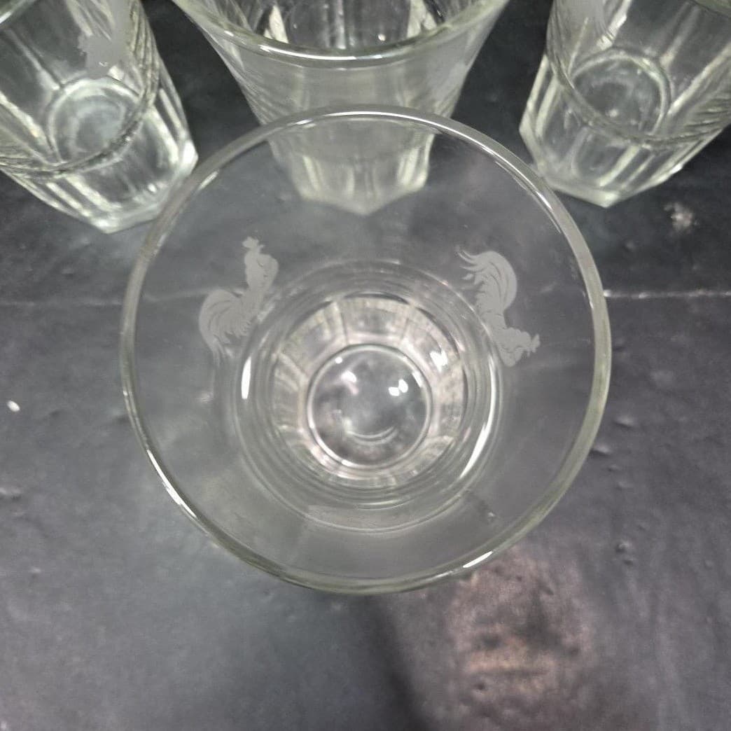 Pfaltzgraff Daybreak Frosted Roosters Tumblers, Set of 4 Libbey Duratuff Glasses - Thumbnail 7
