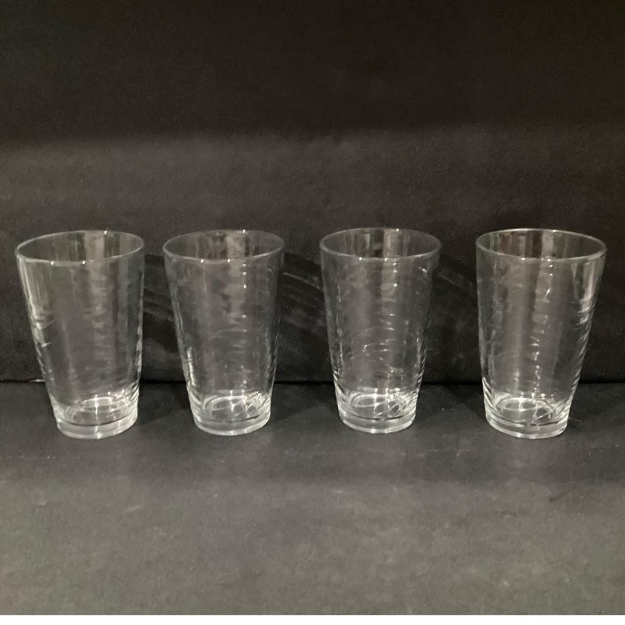 Libbey Orbita Wave Drinking Glasses, Set of 4,. Vintage Textured Tumblers - Thumbnail 2
