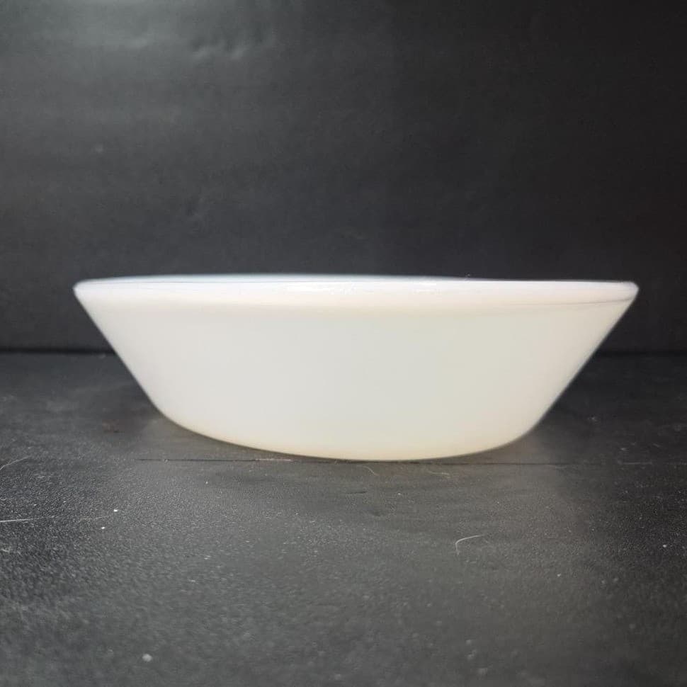 Glasbake Milk Glass Divided Casserole Baking Dish J2352, Vintage Replacement - Thumbnail 3