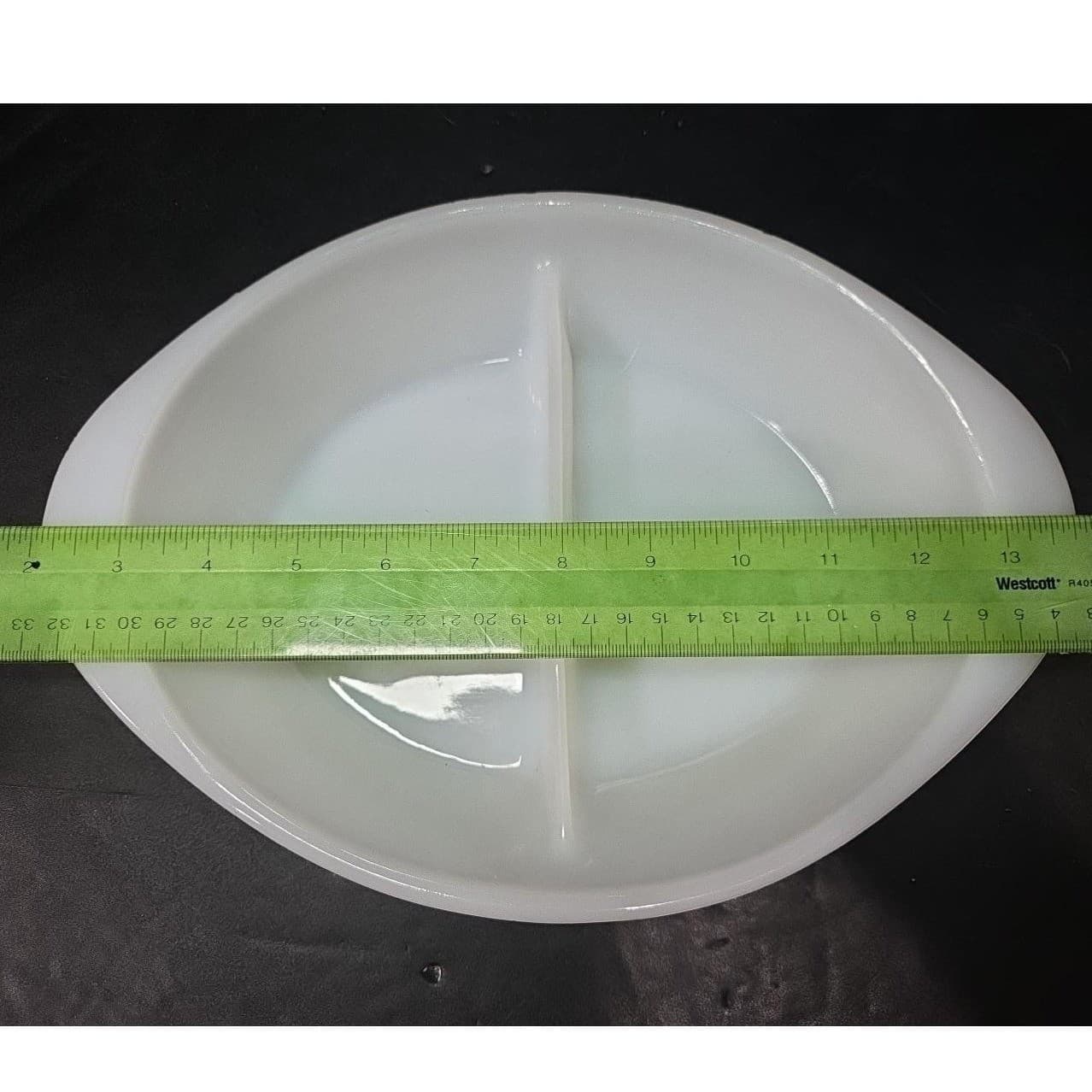 Glasbake Milk Glass Divided Casserole Baking Dish J2352, Vintage Replacement - Thumbnail 10