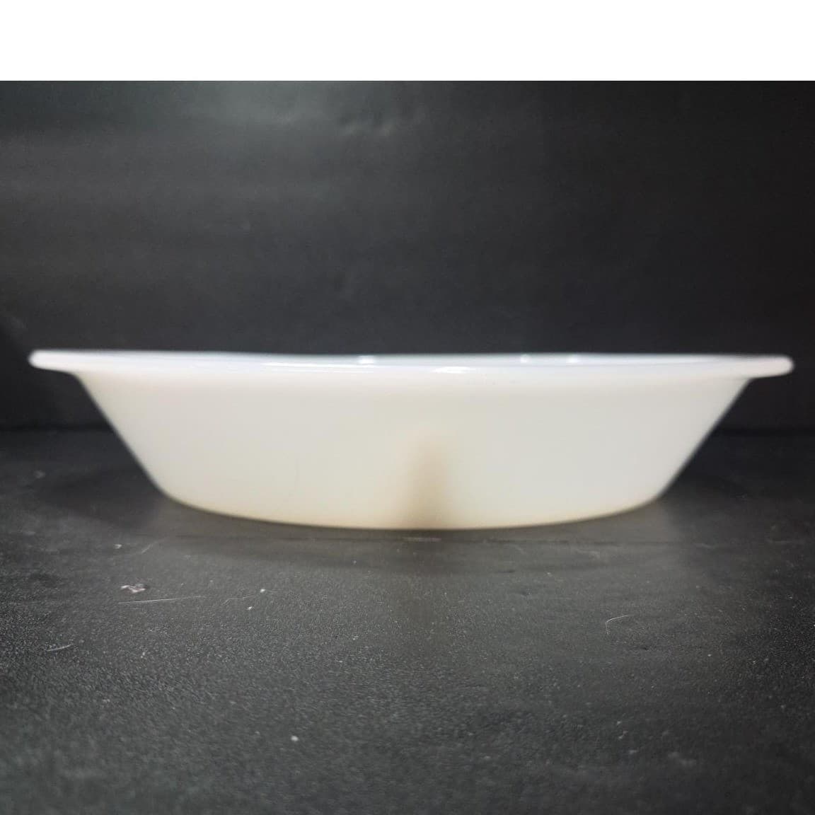 Glasbake Milk Glass Divided Casserole Baking Dish J2352, Vintage Replacement - Thumbnail 2