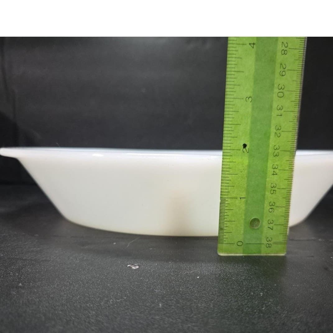 Glasbake Milk Glass Divided Casserole Baking Dish J2352, Vintage Replacement - Thumbnail 9