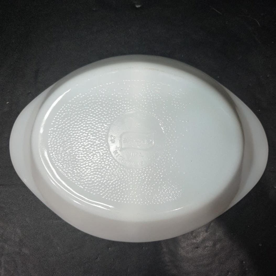 Glasbake Milk Glass Divided Casserole Baking Dish J2352, Vintage Replacement - Thumbnail 7