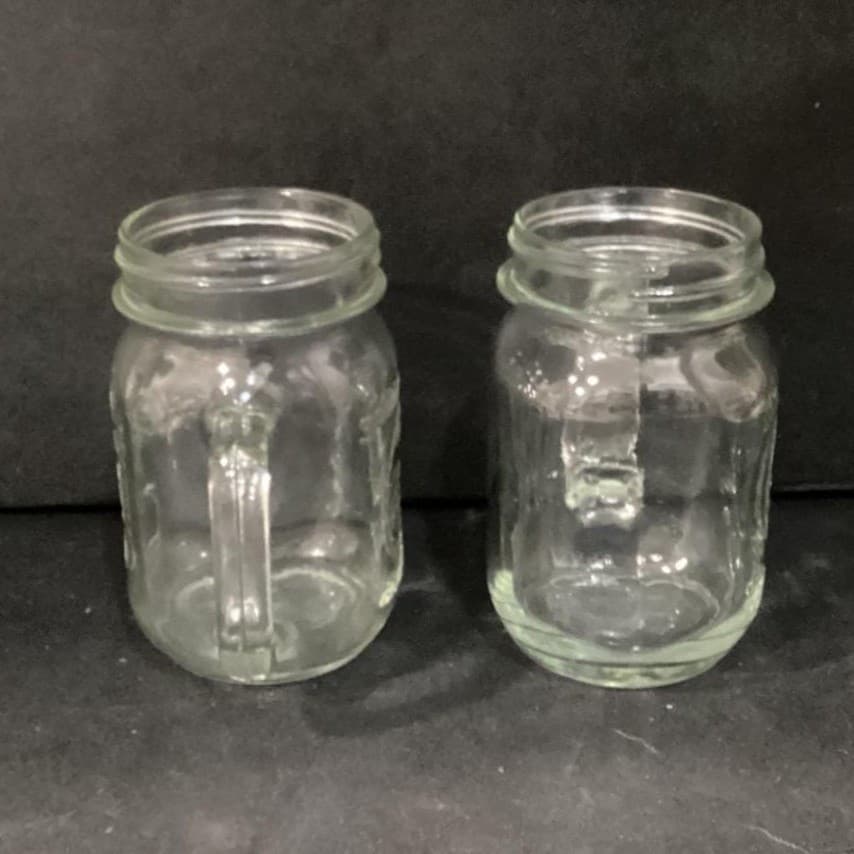 2 Golden Harvest Vintage Mason Jar Drinking Glasses Set Of 2 With Handles 5" - Thumbnail 9