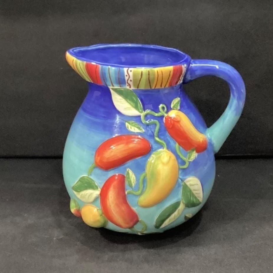 Gates Ware Pitcher by Laurie Gates El Mirasol Collection Chili Peppers - Thumbnail 2