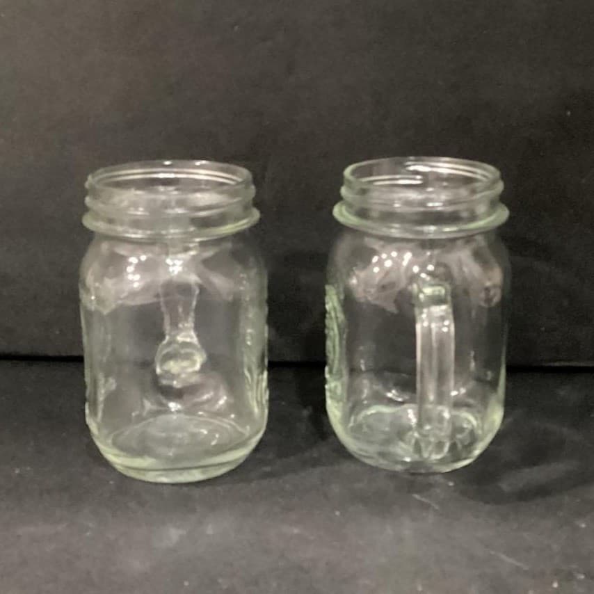 2 Golden Harvest Vintage Mason Jar Drinking Glasses Set Of 2 With Handles 5" - Thumbnail 11