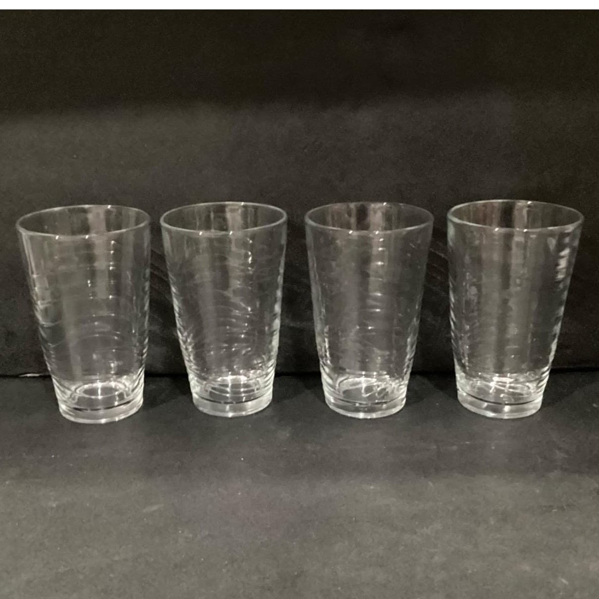 Libbey Orbita Wave Drinking Glasses, Set of 4,. Vintage Textured Tumblers - Thumbnail 9