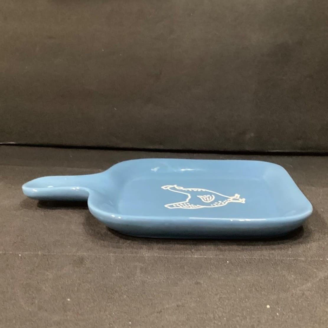 Ankyo Blue Ceramic CHICKEN Serving Platter 7 1/4 x 10 - Thumbnail 9