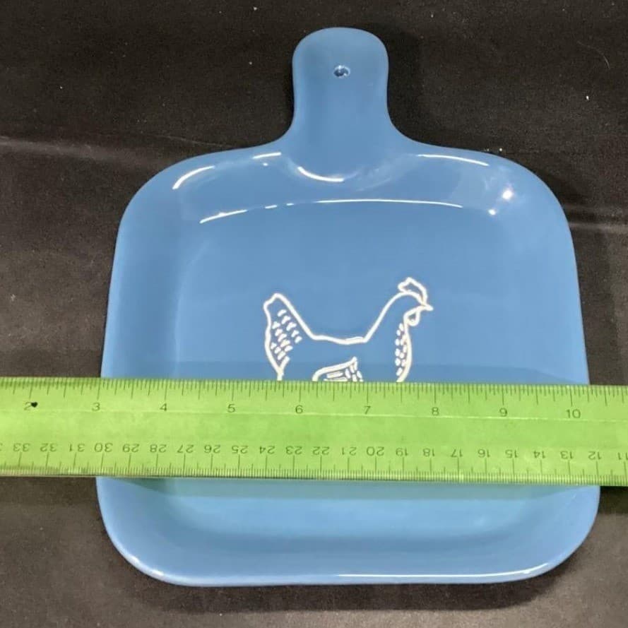 Ankyo Blue Ceramic CHICKEN Serving Platter 7 1/4 x 10 - Thumbnail 6