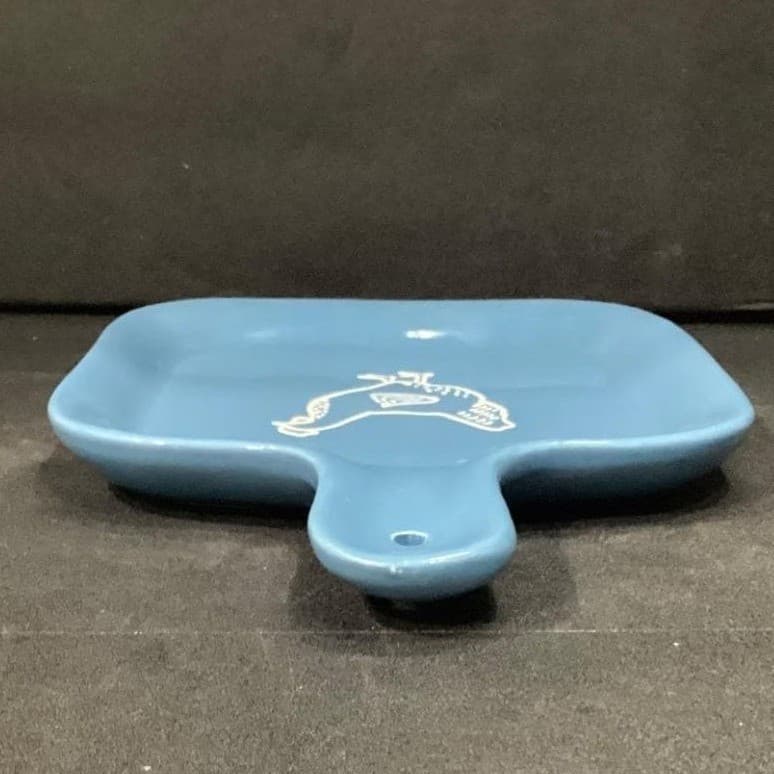 Ankyo Blue Ceramic CHICKEN Serving Platter 7 1/4 x 10 - Thumbnail 10