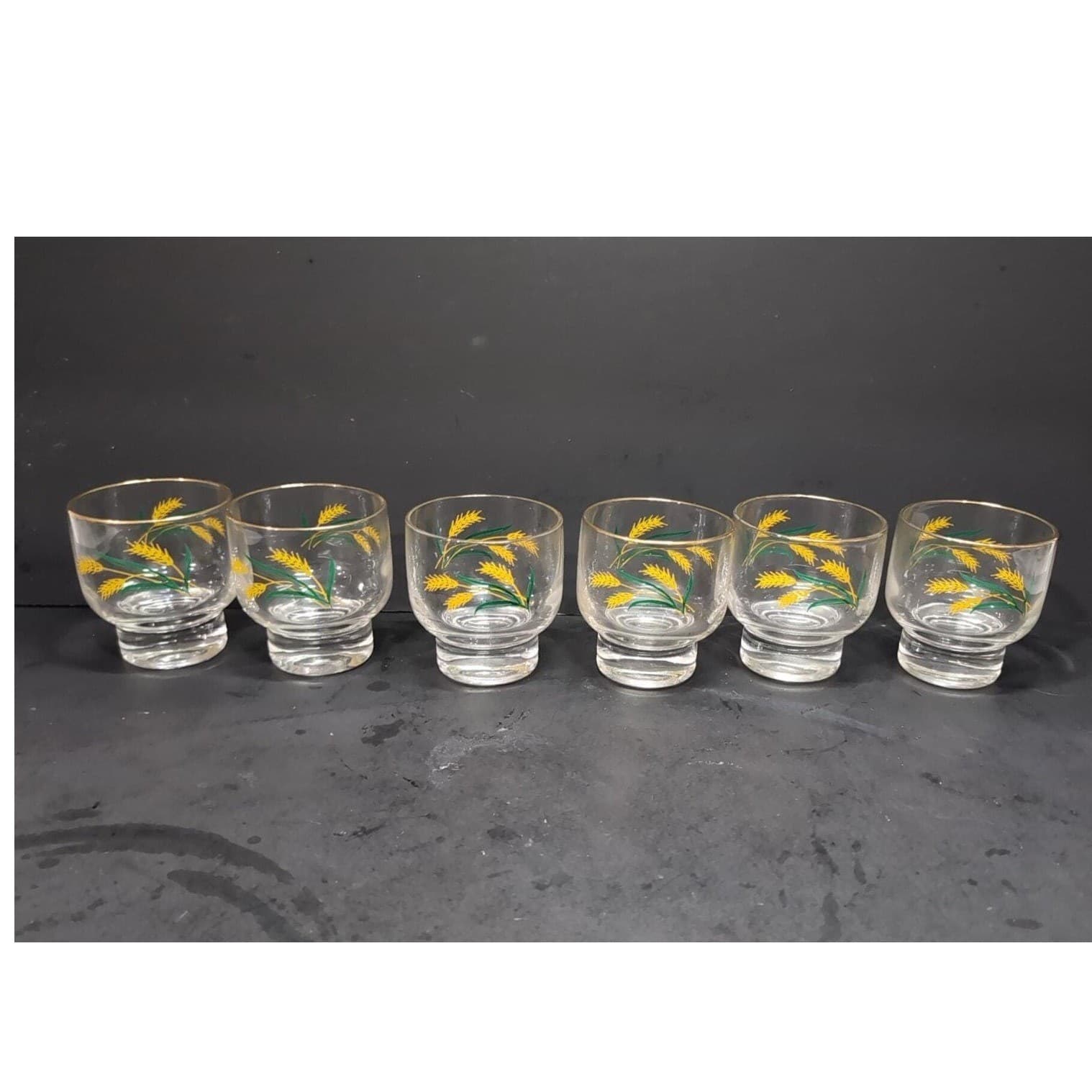 International China Viking Wheat Stackable Glasses, Set of 6, Midcentury Tumbler - Thumbnail 2